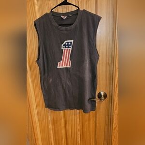 Vintage Junk Food Clothing Sleeveless U.S.A Shirt Size Medium
